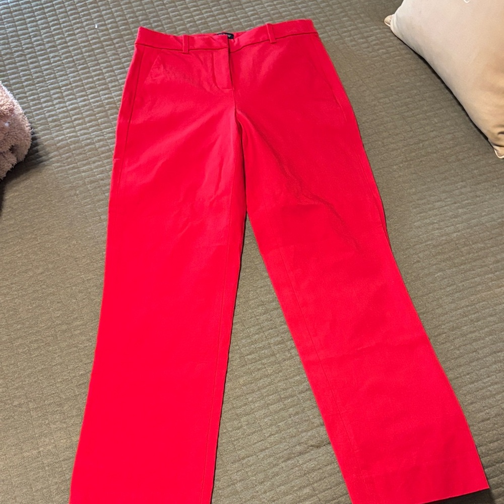 J. Crew Vibrant Red straight Leg Pants